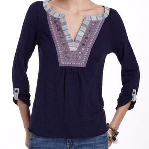 Anthropologie Meadow Rue Cuoco Henley Top XS